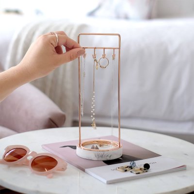 画像1: 【STACKERS】 12フック ジュエリースタンド 12 Hook Jewellery Stand イエローゴールド アクセサリースタンド マーブル スタッカーズ ロンドン