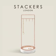 画像1: 【STACKERS】マーブル 8フック ジュエリースタンド Marble 8 Hook Jewellery Stand　ローズゴールド　マーブル　アクセサリースタンド スタッカーズ　ロンドン (1)