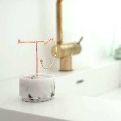 画像2: 【STACKERS】マーブル 8フック ジュエリースタンド Marble 8 Hook Jewellery Stand ローズゴールド マーブル アクセサリースタンド スタッカーズ ロンドン