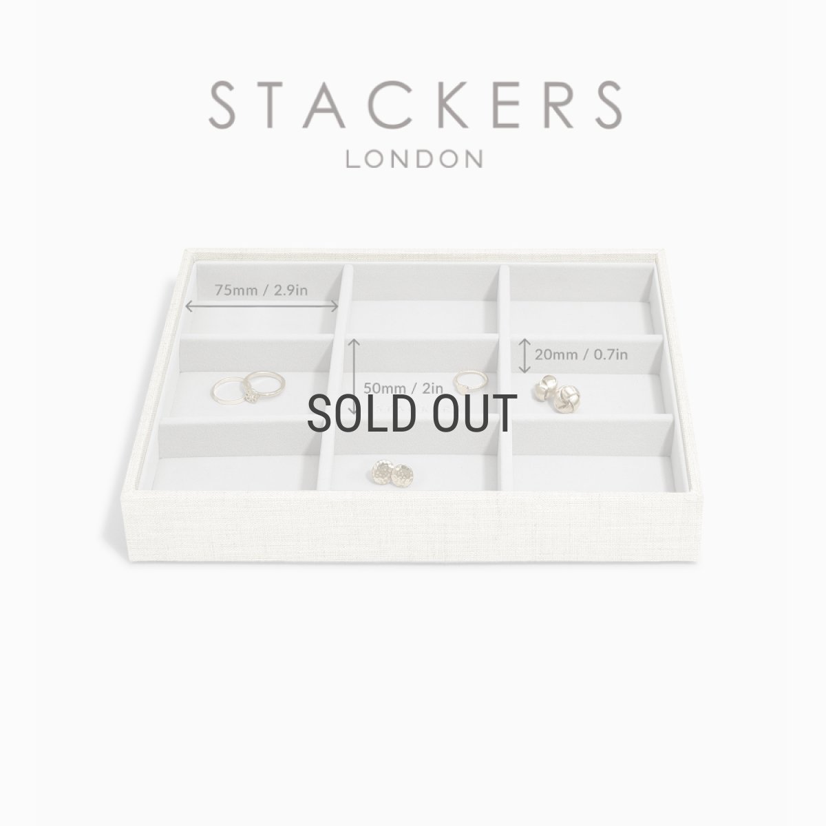 画像10: 【STACKERS】クラシック ジュエリーボックス 9sec リネン・オートミール Linen/Oatmeal スタッカーズ ロンドン イギリス (10)