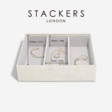 画像10: 【STACKERS】クラシック ジュエリーボックス 3sec  リネン・オートミール Linen/Oatmeal スタッカーズ ロンドン イギリス (10)