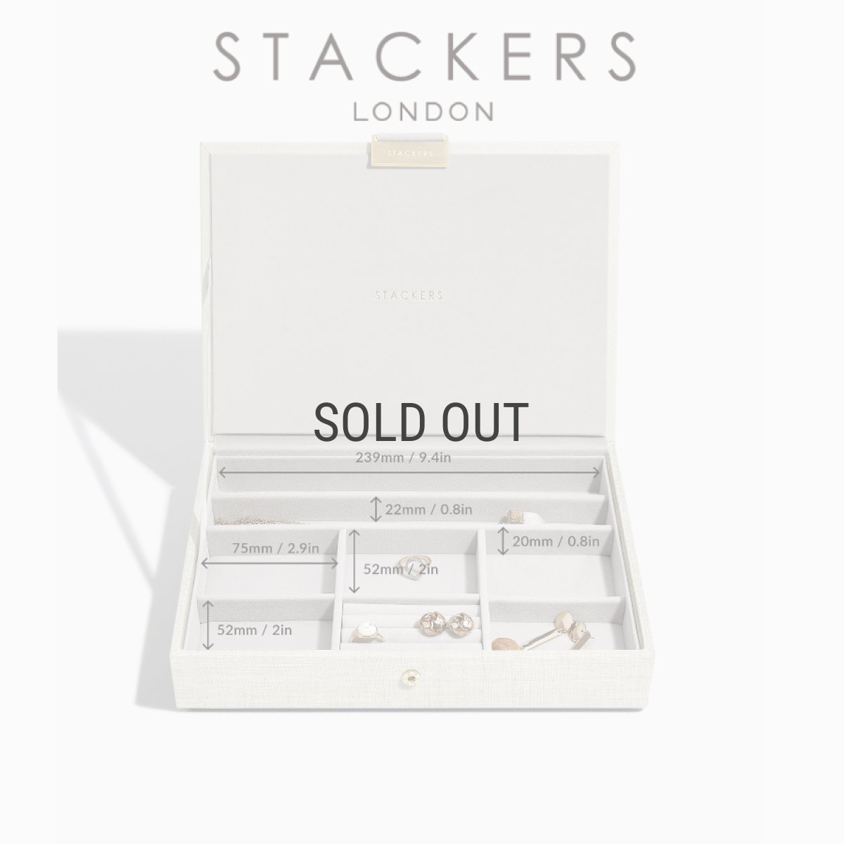 画像11: 【STACKERS】 クラシック ジュエリーボックス Lid リッド レイヤー リネン・オートミール Linen/Oatmeal スタッカーズ ロンドン イギリス (11)