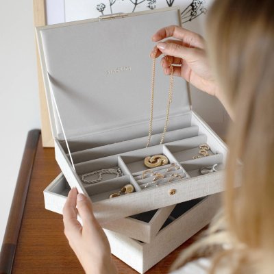 画像2: 【STACKERS】クラシック　ジュエリーボックス 選べる　3個セット  3set リネン・オートミール　Linen/Oatmeal スタッカーズ