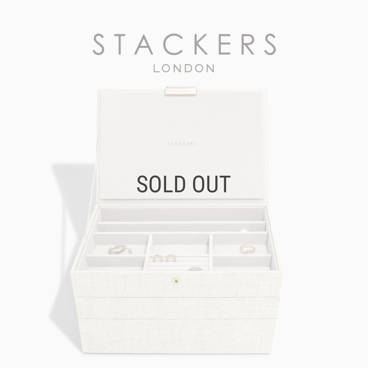 画像1: 【STACKERS】クラシック　ジュエリーボックス 選べる　3個セット  3set リネン・オートミール　Linen/Oatmeal スタッカーズ (1)