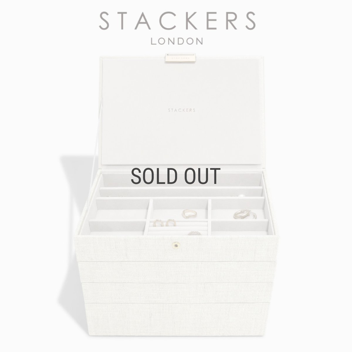 画像1: 【STACKERS】クラシック　ジュエリーボックス 選べる4個セット  4set リネン・オートミール　Linen/Oatmeal (1)