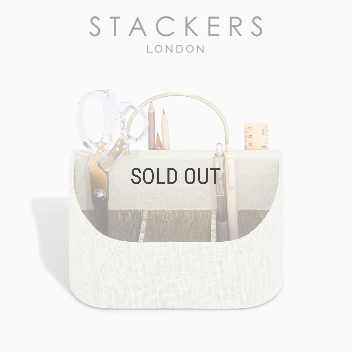 画像1: 【STACKERS】リネン・オートミール　デスクキャディー　Linen/Oatmeal　Desk Caddy スタッカーズ  ロンドンUK (1)