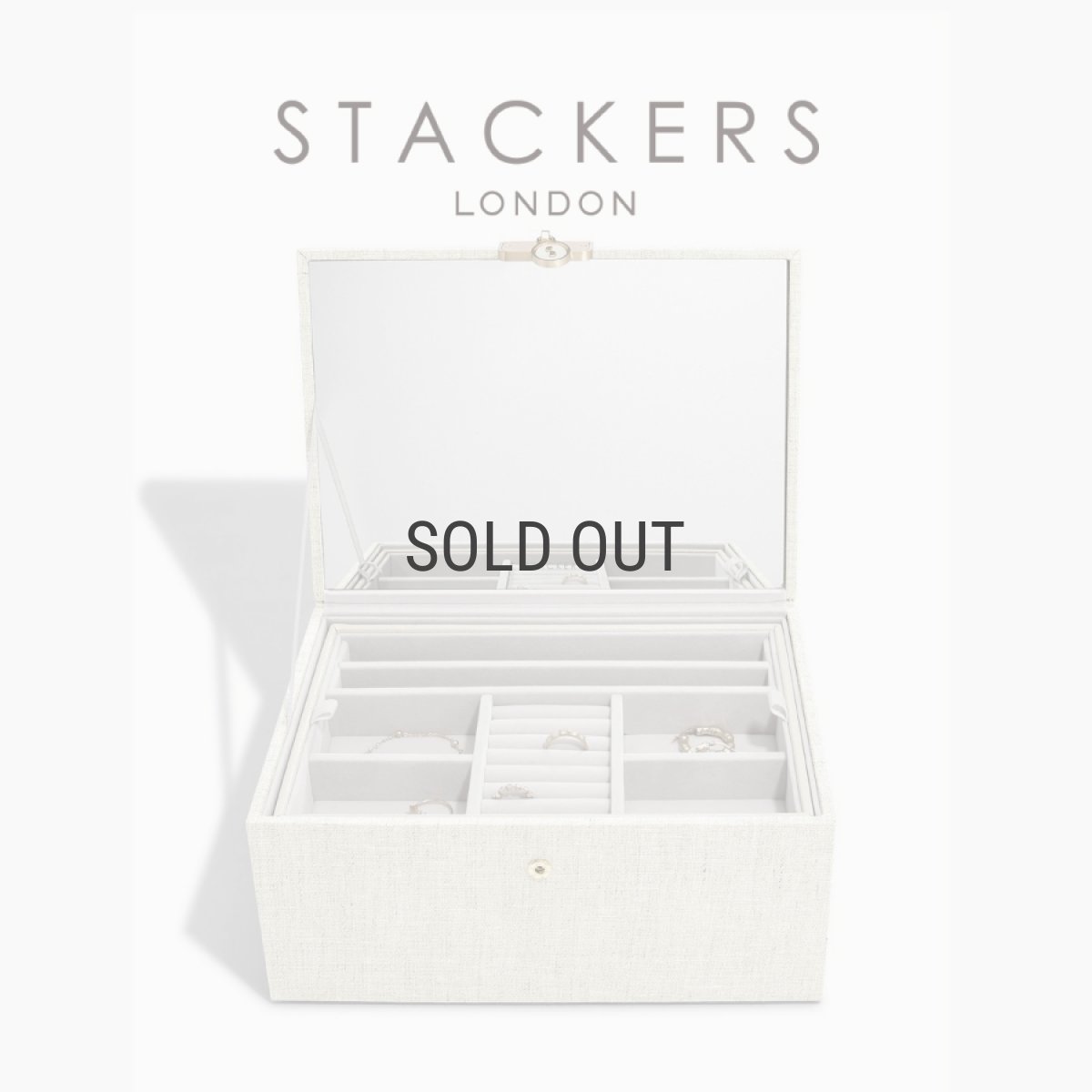 画像11: 【STACKERS】ラグジュアリークラシック ボックス  Luxury Classic  Box 　TwoTone　リネン・オートミール　Linen/Oatmeal 　ジュエリーボックス　スタッカーズ　ロンドン　イギリス (11)
