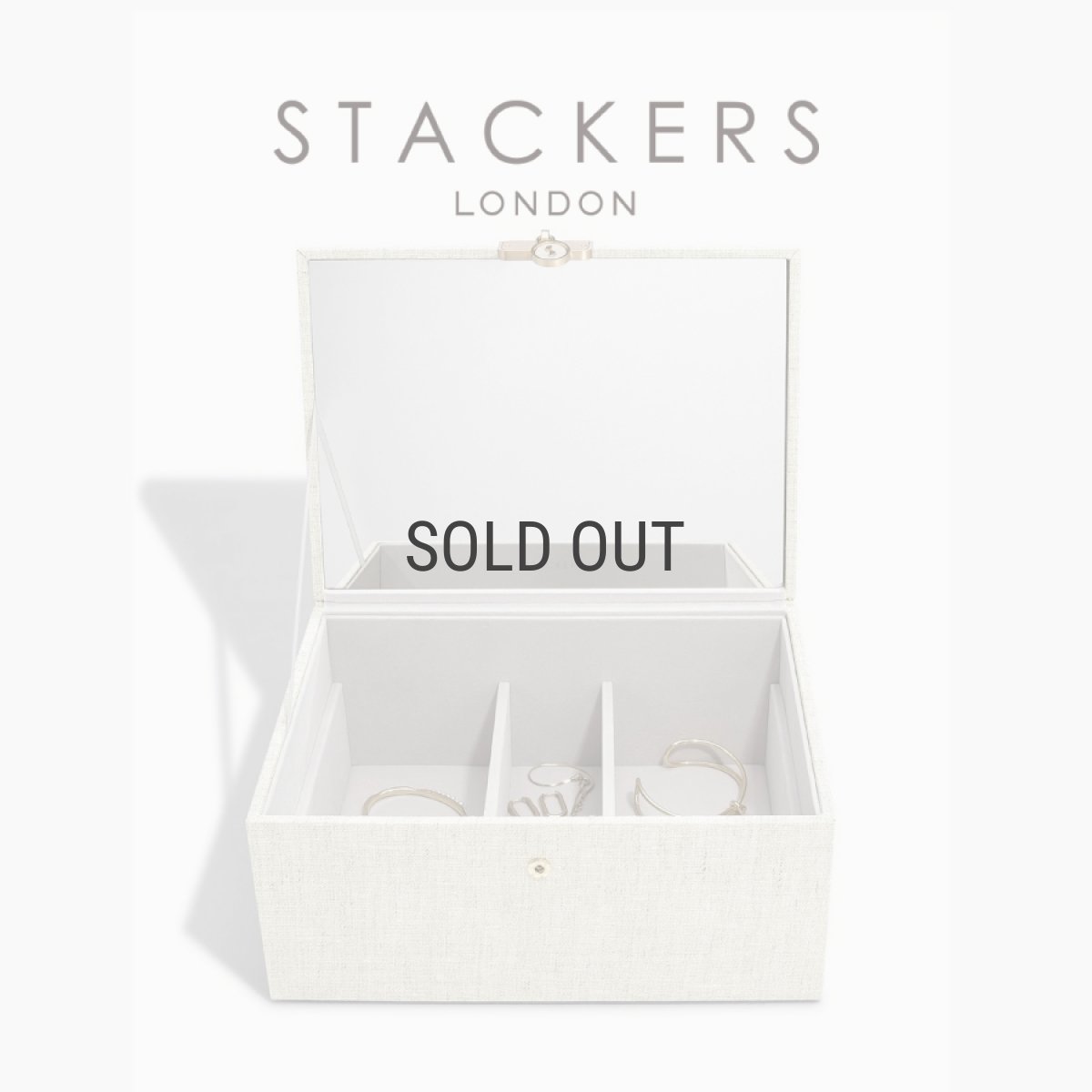 画像12: 【STACKERS】ラグジュアリークラシック ボックス  Luxury Classic  Box 　TwoTone　リネン・オートミール　Linen/Oatmeal 　ジュエリーボックス　スタッカーズ　ロンドン　イギリス (12)