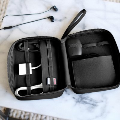 画像1: 【STACKERS】ケーブル収納バッグ Cable Tidy ペブルブラック Pebble Black メンズ スタッカーズ イギリス ロンドン