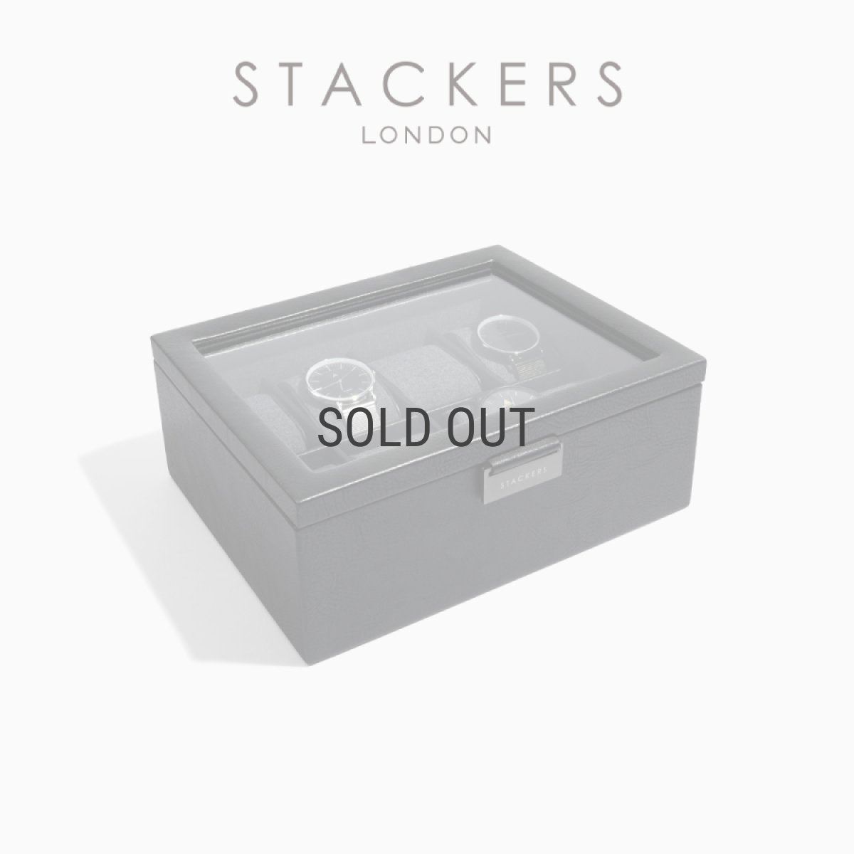 画像2: 【STACKERS】メンズ  腕時計　８ピース　ウォッチ ボックス 8 Piece Watch Box 　スムースブラック Smooth Black  スタッカーズ (2)