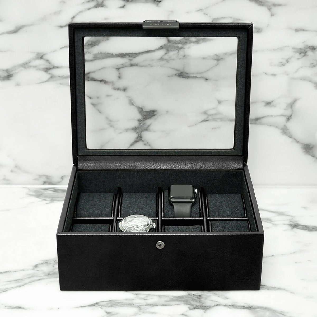画像11: 【STACKERS】メンズ  腕時計　８ピース　ウォッチ ボックス 8 Piece Watch Box 　スムースブラック Smooth Black  スタッカーズ (11)