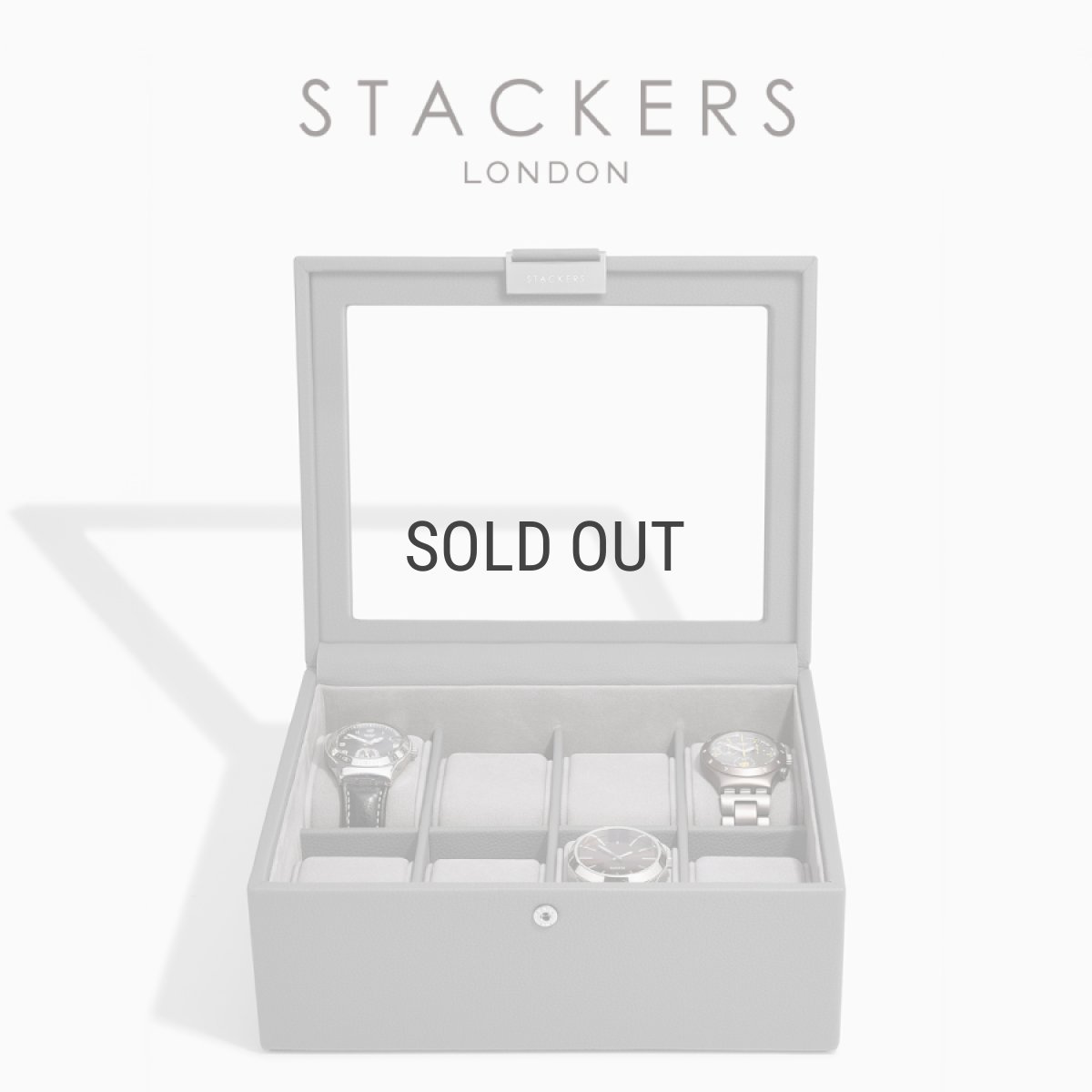 画像1: 【STACKERS】メンズ  腕時計　８ピース　ウォッチ ボックス 8 Piece Watch Box 　スレートグレー SlateGrey  スタッカーズ　イギリス　ロンドン (1)