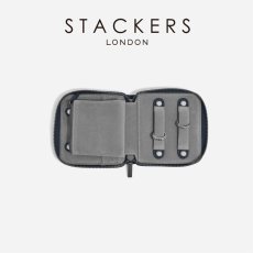 画像1: 【STACKERS】コンパクトジュエリーロール 　メンズ　  ネイビーペブル　Navy Pebble　Men’s  Compact Jewellery Roll　スタッカーズ 　ロンドン (1)