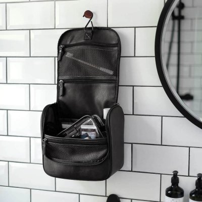 画像1: 【STACKERS】ハンギング ウォッシュバッグ　Hanging Wash Bag  メンズブラック Men's Black スタッカーズ