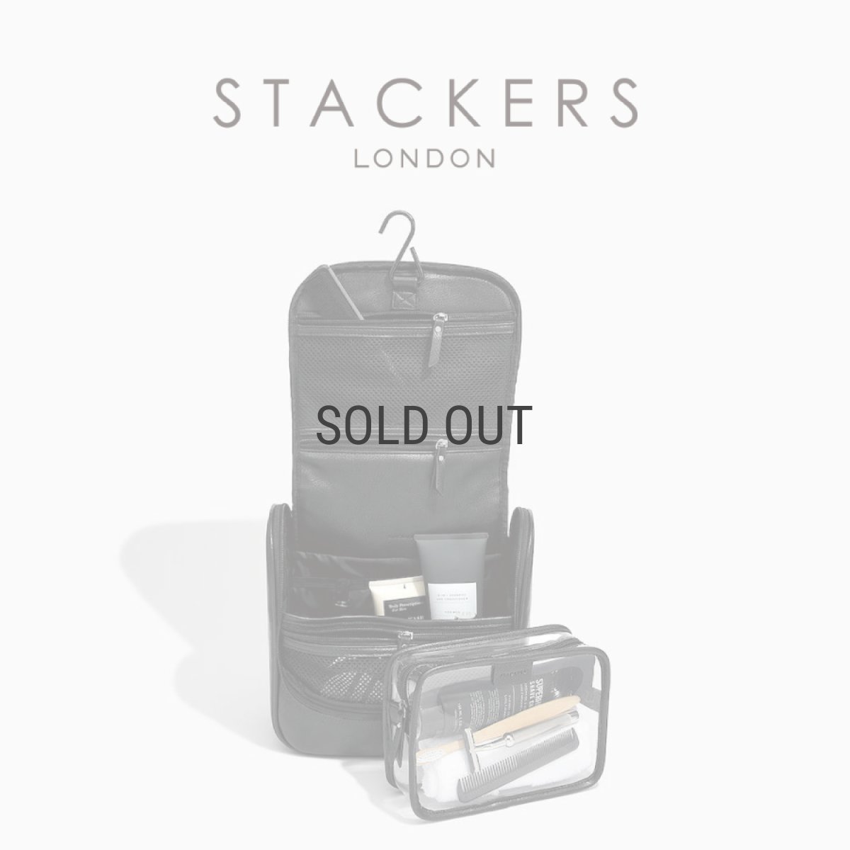 画像1: 【STACKERS】ハンギング ウォッシュバッグ　Hanging Wash Bag  メンズブラック Men's Black スタッカーズ (1)