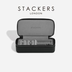 画像1: 【STACKERS】トラベル ジュエリーボックス M メンズ Men's ブラック ペブル Black Pebble スタッカーズ (1)