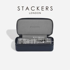 画像10: 【STACKERS】トラベル ジュエリーボックス M メンズ Men's 　ネイビー ブルーペブル　 Navy Blue Pebble 　トラベルM 　スタッカーズ　ロンドン　UK (10)