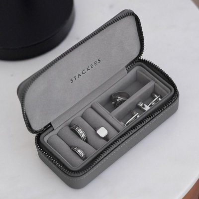 画像3: 【STACKERS】コンパクトジュエリーロール 　メンズ　  スレートグレー　Slate Gray　Men’s  Compact Jewellery Roll　スタッカーズ 　ロンドン