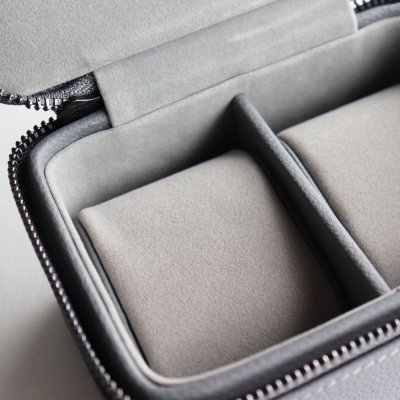 画像1: 【STACKERS】メンズ ラージ ジップ ウォッチ ボックス Men's Large Zipped Watch Box スレート グレー Slate Grey スタッカーズ