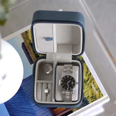 画像1: 【STACKERS】 ウォッチ&ジュエリーボックス Watch & Jewellery box ブルーキャンバス Blue Canvas スタッカーズ ロンドン