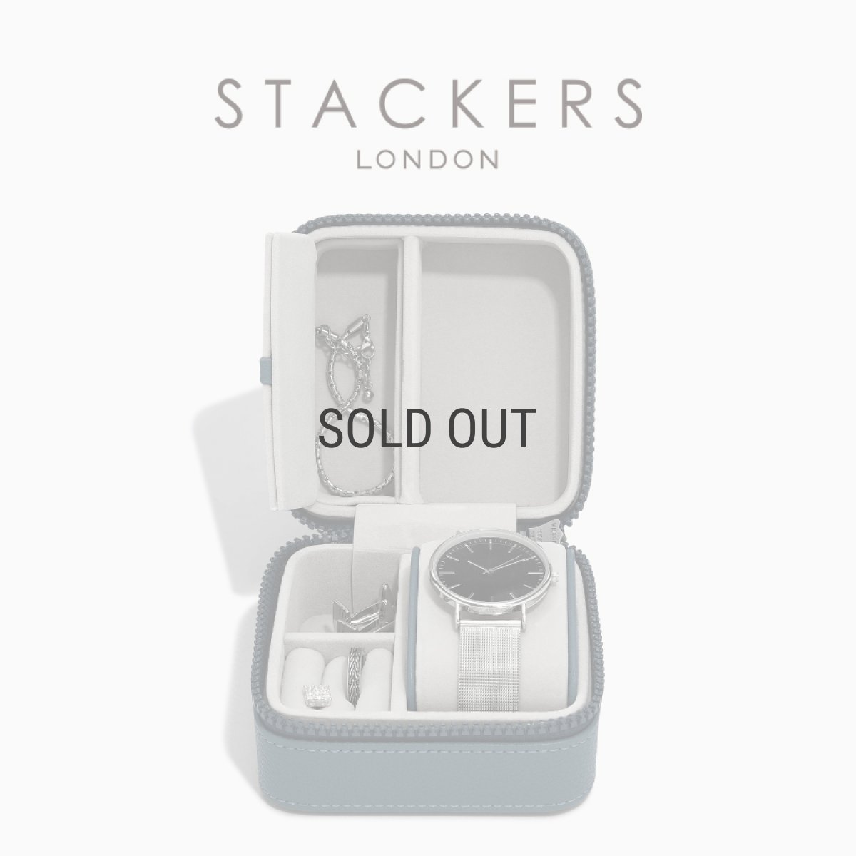 画像1: 【STACKERS】 ウォッチ&ジュエリーボックス  (スクエア) 　ブルーキャンバス メンズ  Blue Canvas  Watch & Jewellery box  スタッカーズ ロンドン　UK (1)