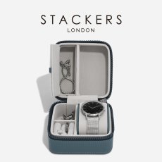 画像1: 【STACKERS】 ウォッチ&ジュエリーボックス Watch & Jewellery box ブルーキャンバス Blue Canvas スタッカーズ ロンドン (1)