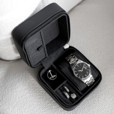画像1: 【STACKERS】 ウォッチ&ジュエリーボックス(スクエア) Watch & Jewellery box ブラックフルーテッド Black Fluted スタッカーズ ロンドン