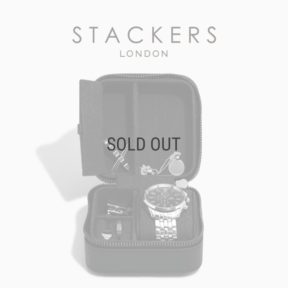 画像1: 【STACKERS】 ウォッチ&ジュエリーボックス（スクエア） Watch & Jewellery box ブラックフルーテッド Black Fluted スタッカーズ ロンドン (1)