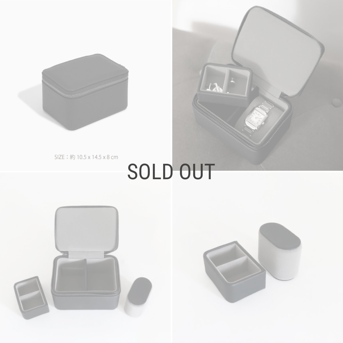 画像5: 【STACKERS】メンズ ウォッチ＆カフスボックス Watch＆Cufflink Box ブラック ペブル Black Pebbleスタッカーズ　イギリス　ロンドン (5)