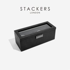 画像2: 【STACKERS】メンズ　腕時計 ボックス ４個 時計  収納ボックス　ブラック スタッカーズ ジュエリーケース  イギリス ロンドン (2)