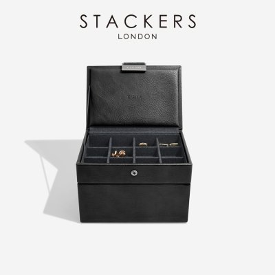 画像1: 【STACKERS】メンズ　腕時計 ボックス ４個 時計  収納ボックス　ブラック スタッカーズ ジュエリーケース  イギリス ロンドン