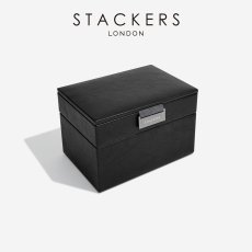 画像8: 【STACKERS】ミニ ジュエリーボックス 2個セット 2set  ブラック Black ウォッチ＆カフスリンク  Watch & Cufflink Box メンズ men's スタッカーズ (8)