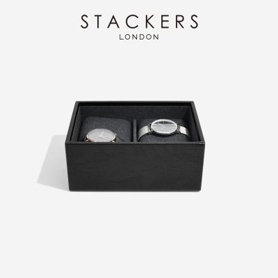 画像2: 【STACKERS】メンズ　腕時計 ボックス ４個 時計  収納ボックス　ブラック スタッカーズ ジュエリーケース  イギリス ロンドン