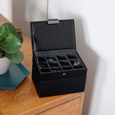 画像2: 【STACKERS】メンズ  腕時計　８ピース　ウォッチ ボックス 8 Piece Watch Box 　スムースブラック Smooth Black  スタッカーズ