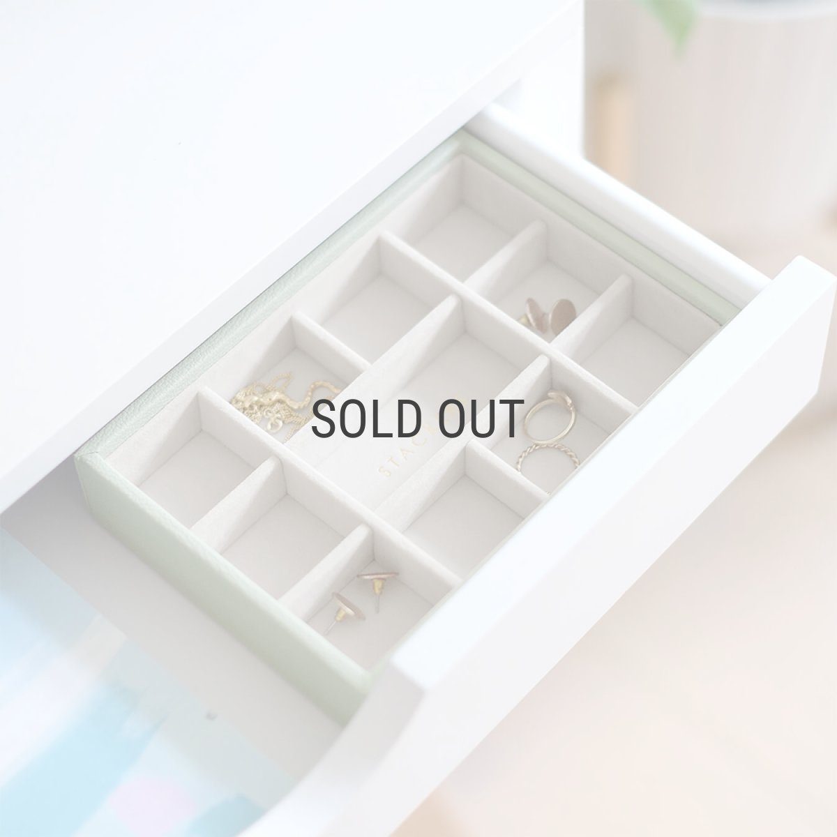 画像12: 【STACKERS】ミニ ジュエリーボックス 11sec  11個仕切り セージグリーン SageGreen スタッカーズ イギリス ロンドン (12)