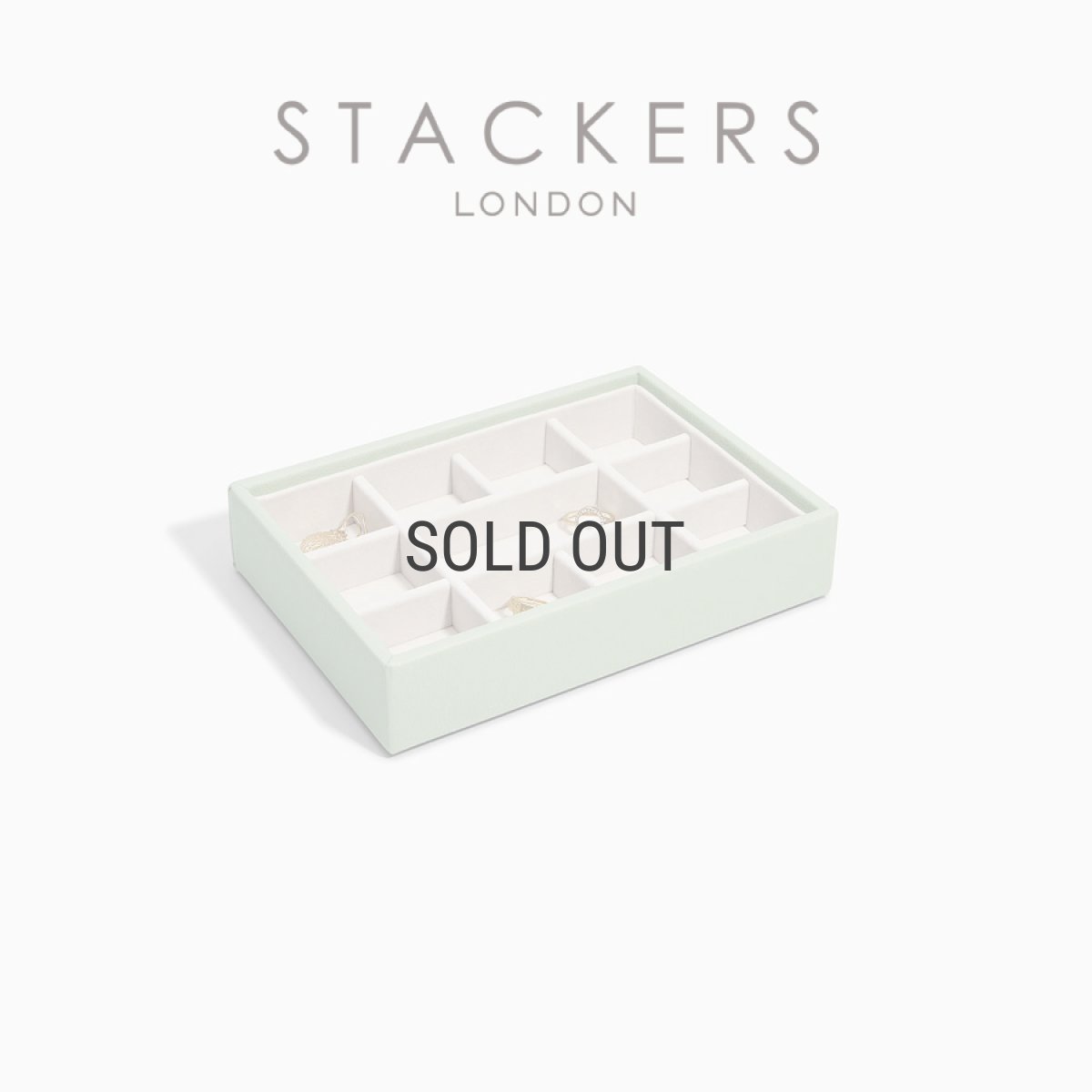 画像2: 【STACKERS】ミニ ジュエリーボックス 11sec  11個仕切り セージグリーン SageGreen スタッカーズ イギリス ロンドン (2)