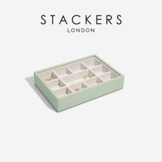 画像2: 【STACKERS】ミニ ジュエリーボックス 11sec  11個仕切り セージグリーン SageGreen スタッカーズ イギリス ロンドン (2)