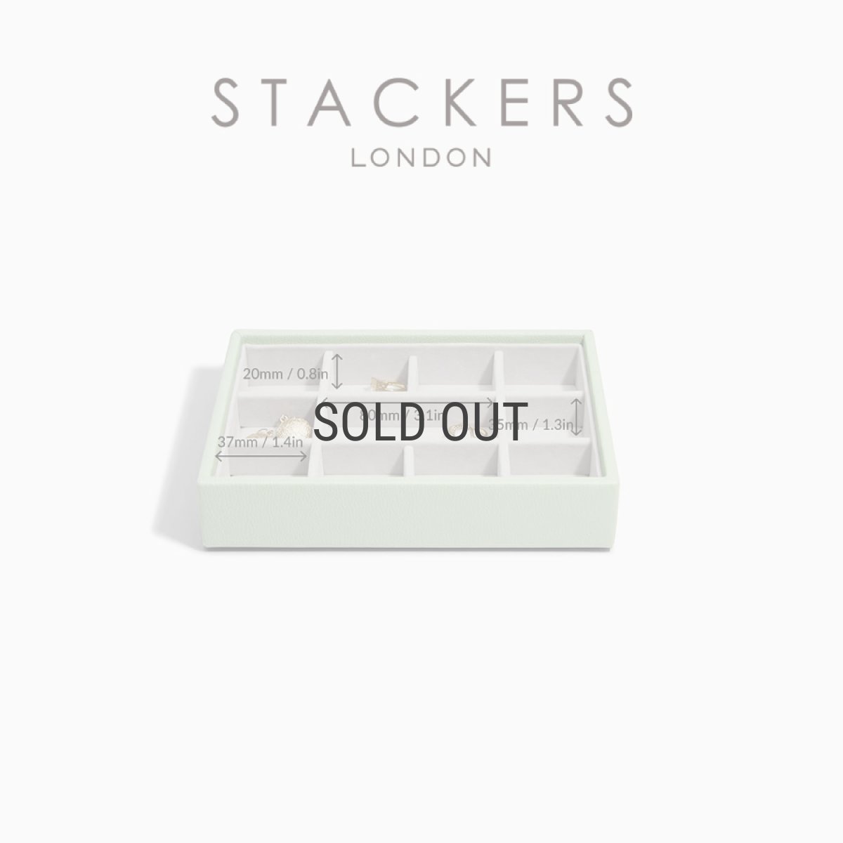 画像10: 【STACKERS】ミニ ジュエリーボックス 11sec  11個仕切り セージグリーン SageGreen スタッカーズ イギリス ロンドン (10)