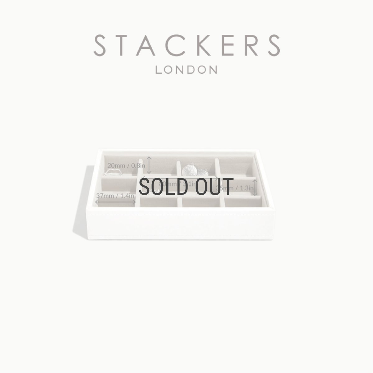 画像10: 【STACKERS】ミニ ジュエリーボックス 11sec  11個仕切り ホワイト White スタッカーズ イギリス ロンドン (10)