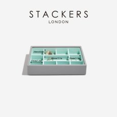 画像12: 【STACKERS】ミニ ジュエリーボックス 11sec  11個仕切り グレー＆ミント Dove Grey & Mint スタッカーズ イギリス ロンドン (12)