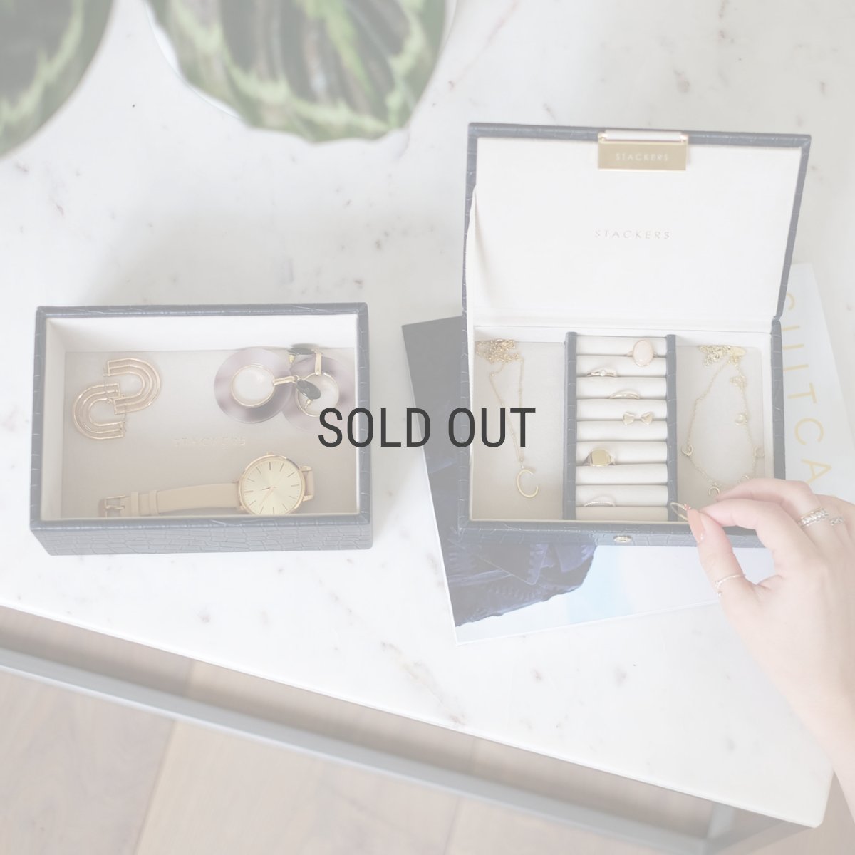 画像14: 【STACKERS】ミニ ジュエリーボックス 選べる2個セット 2set  ネイビークロコ Navy Croc スタッカーズ　イギリス　ロンドン (14)