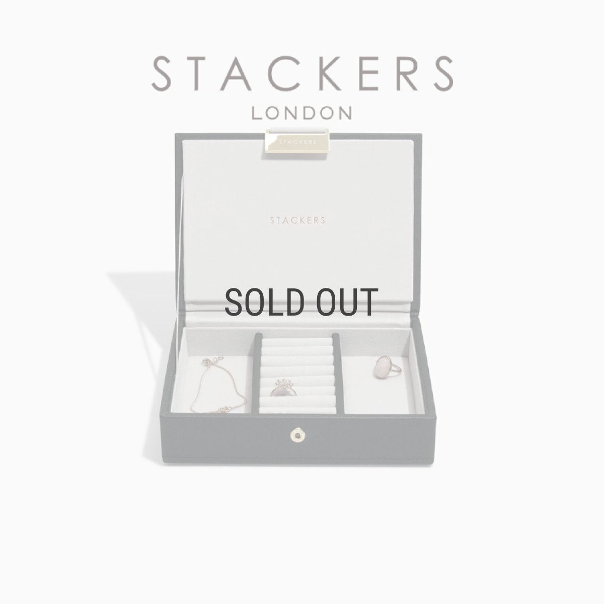 画像1: 【STACKERS】ミニ ジュエリーボックス Lid リッド （蓋付ケース）ブラック Black スタッカーズ ロンドン イギリス (1)
