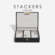 画像1: 【STACKERS】ミニ ジュエリーボックス Lid ブラック Black スタッカーズ ロンドン イギリス (1)