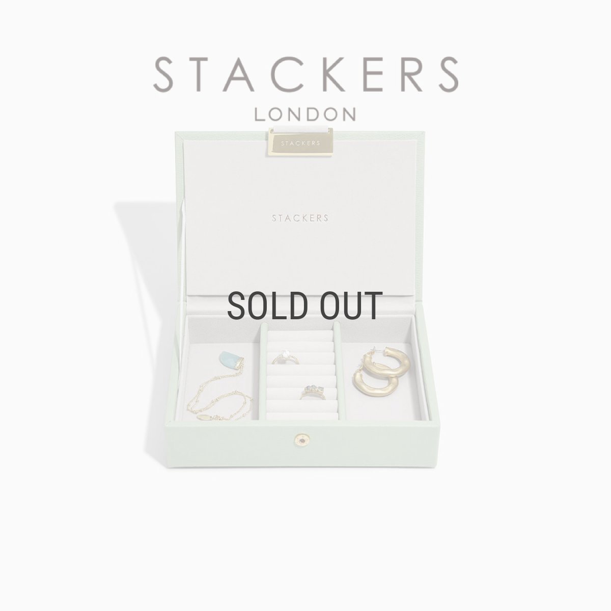 画像1: 【STACKERS】ミニ ジュエリーボックス Lid （蓋付ケース）リッド セージ グリーン SageGreen スタッカーズ ロンドン イギリス (1)