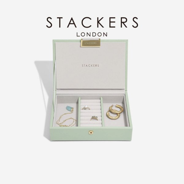 STACKERS】ミニ ジュエリーボックス Lid （蓋付ケース）リッド セージ