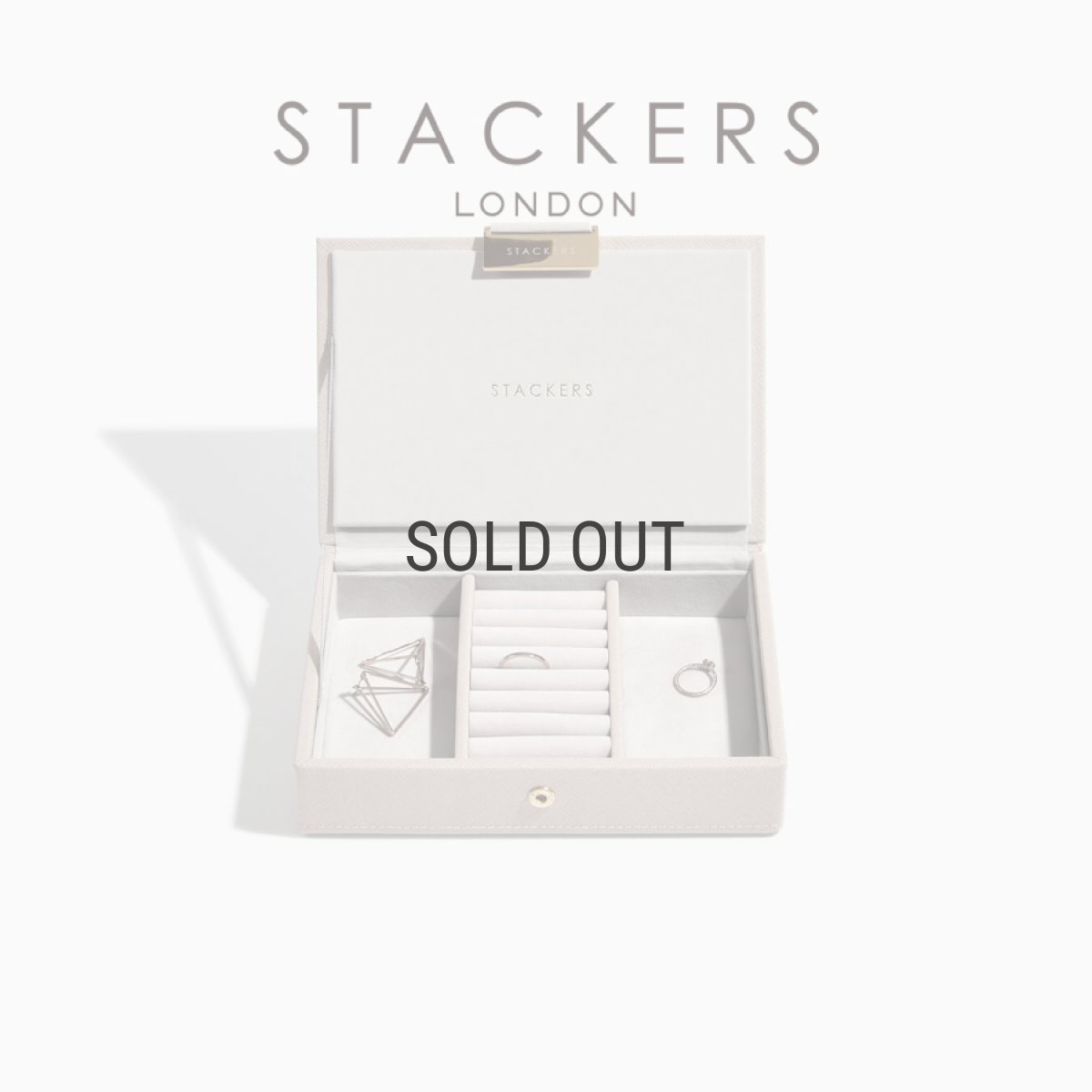 画像1: 【STACKERS】ミニ ジュエリーボックス LId リッド トープ グレージュ Taupe スタッカーズ ロンドン イギリス (1)