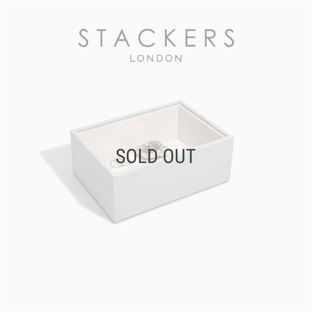 画像2: 【STACKERS】ミニ ジュエリーボックス オープン Open  ペブルグレー Pebble Grey スタッカーズ イギリス ロンドン (2)