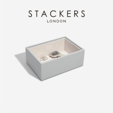 画像2: 【STACKERS】ミニ ジュエリーボックス オープン Open  ペブルグレー Pebble Grey スタッカーズ イギリス ロンドン (2)