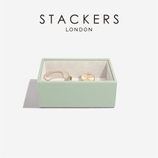 画像1: 【STACKERS】ミニ ジュエリーボックス オープン Open セージグリーン Sage Green スタッカーズ イギリス ロンドン (1)