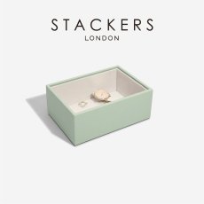 画像2: 【STACKERS】ミニ ジュエリーボックス オープン Open セージグリーン Sage Green スタッカーズ イギリス ロンドン (2)